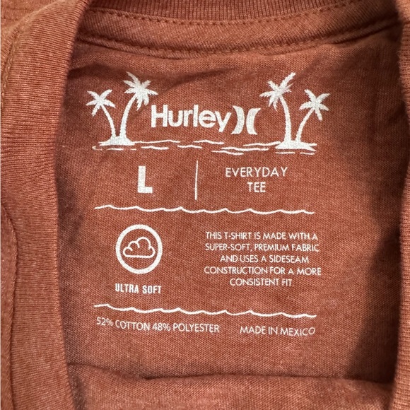 Hurley Mens Maroon and Blue Graphic Tee NWT Size L - Picture 4 of 7